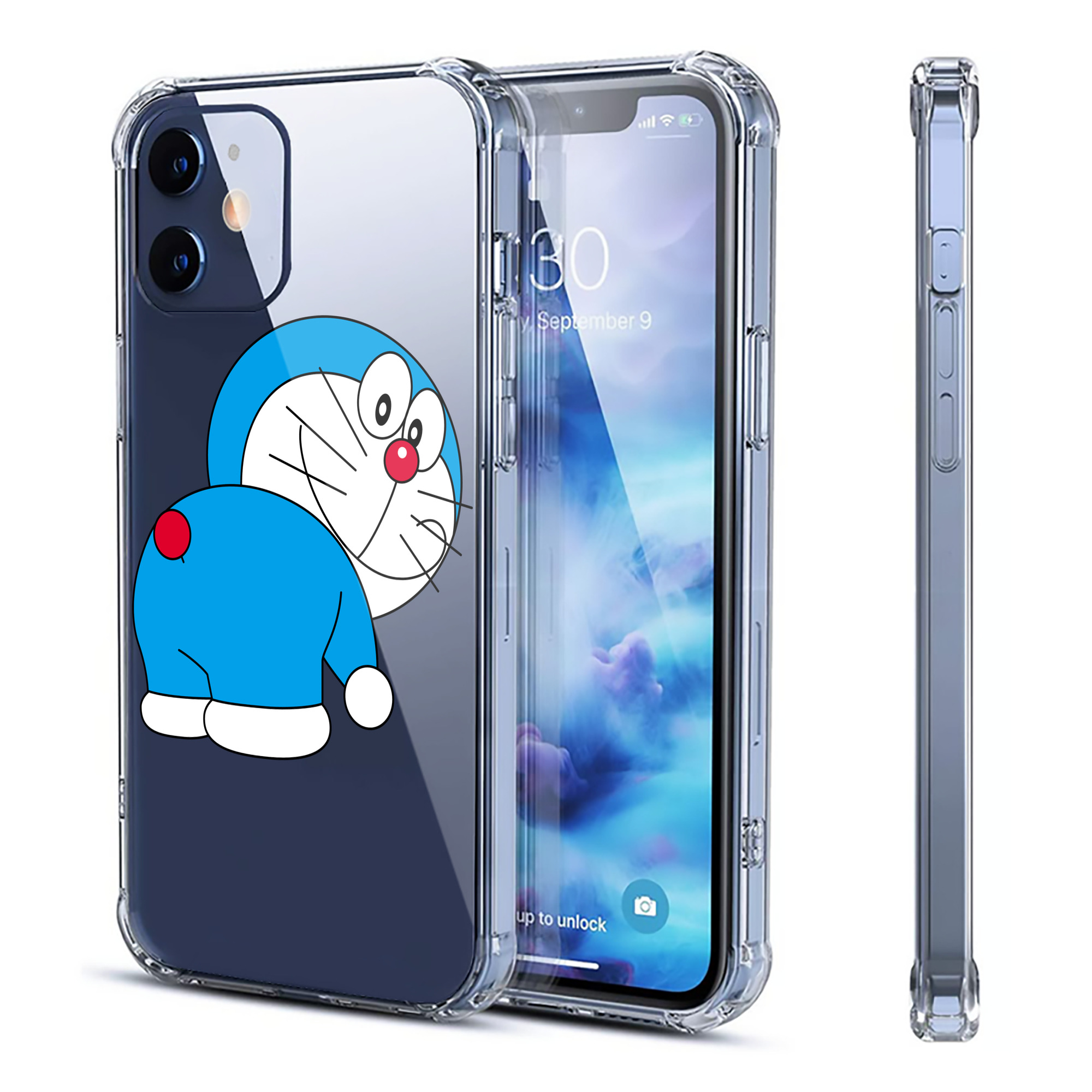 （画像用） ドラえもん Doraemon 【iPhone 12シリーズ対応】透明スマホケース（クリアソフトケース）